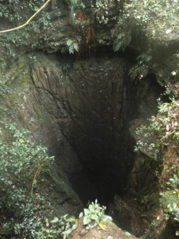 O enorme buraco natural conhecido como Haitón de Guarataro, com mais de 300 metros de profundidade, na Sierra de San Luis, região de Coro, no noroeste da Venezuela